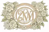 28 in roman numerals surrounded by roses tattoo design idea