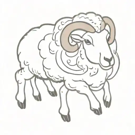 lost sheep tattoo design idea