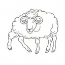 lost sheep tattoo design idea