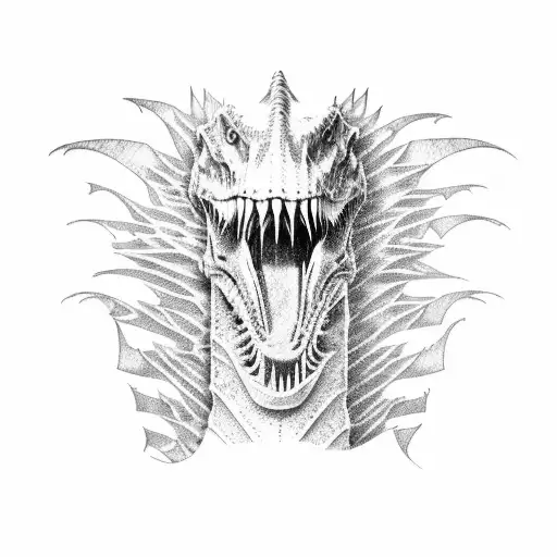 spinosaurus tattoo design idea