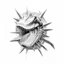 spinosaurus tattoo design idea