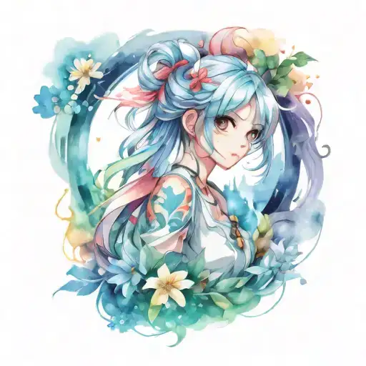 anime character tattoo design idea