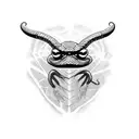 brimstone snake spiderweb tattoo design idea