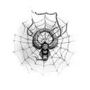 brimstone snake spiderweb tattoo design idea