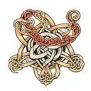 Celtic sister knot tattoo design idea