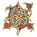 Celtic sister knot tattoo design idea