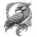 asian  drake tattoo design idea