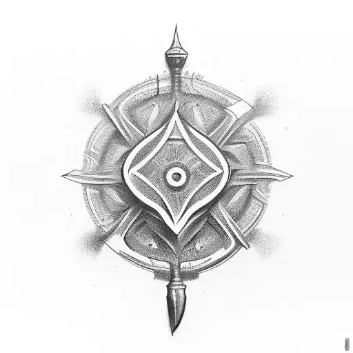 Symbol of courage tattoo design idea