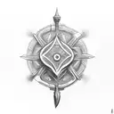 Symbol of courage tattoo design idea