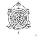 celtic trinity knot with ship anchor tattoo design idea