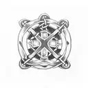 celtic trinity knot with ship anchor tattoo design idea