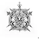 celtic trinity knot with ship anchor tattoo design idea