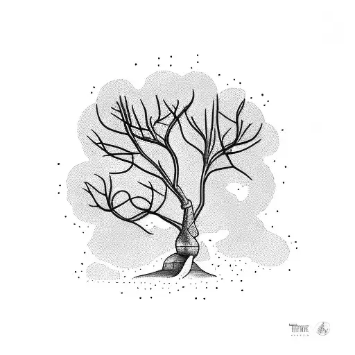 fig tree tattoo design idea