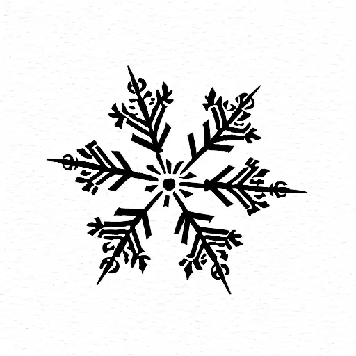 snowflake tattoo design idea