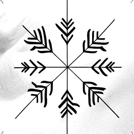 sami snowflake  tattoo design idea