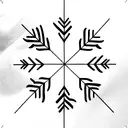 sami snowflake  tattoo design idea