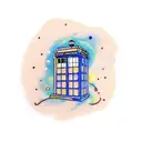 tardis starry night  tattoo design idea