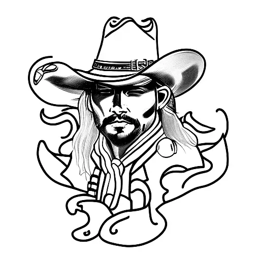 cowboy, country, horses, bulls, country, outlaw, criminal tattoo design idea