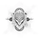 A tribal-inspired pattern incorporating elements of popular PC games tattoo design idea