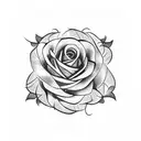 Blue rose tattoo design idea