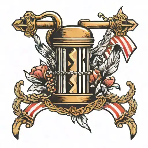 aim goal post tattoo design idea