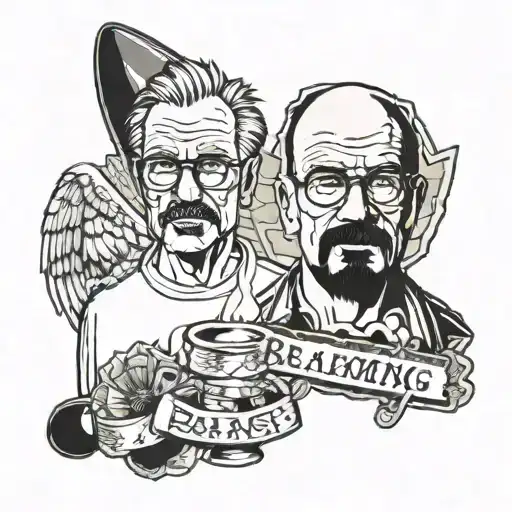 breaking bad angel tattoo design idea