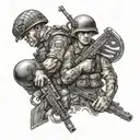 Army brothers in arms tattoo design idea