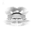 A detailed sketch of the iconic Arena MRV stadium tattoo design idea