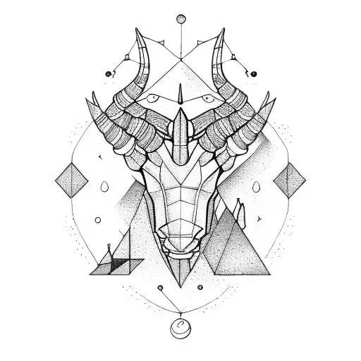 Capricorn constellation  tattoo design idea