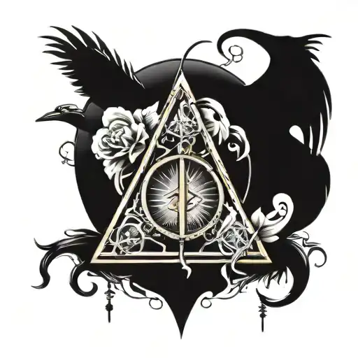 Harry Potter Deathly Hallows tattoo design idea