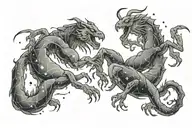 leo and scorpio constellation tattoo design idea