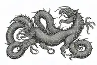 leo and scorpio constellation tattoo design idea