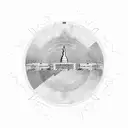 Create a horizontal line with two halves representing the horizons of Washington DC and Los Angeles. Above the line, dep tattoo design idea