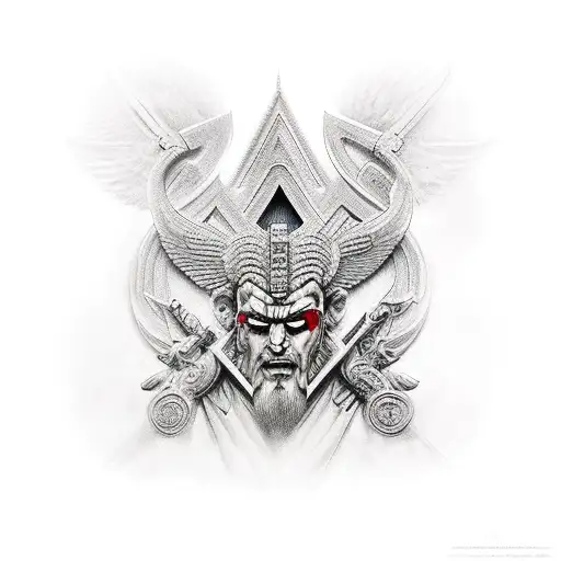 dios ares griego tattoo design idea