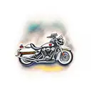 motorcycle  tattoo design idea