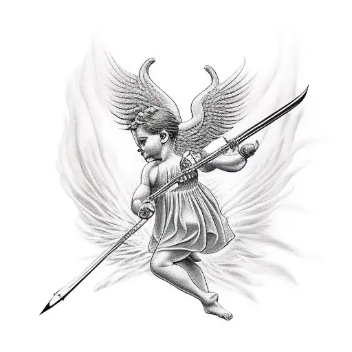 Cupid tattoo design idea