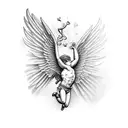 Cupid tattoo design idea