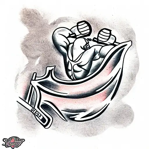 powerlifting, sport, barbell  tattoo design idea