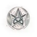 deathly hallows symbol and bat tattoo design idea