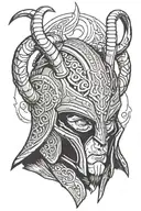 loki marvel helmet tattoo design idea