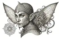 elf tattoo design idea