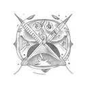 libra taurus and pisces signs together, small minimalist tattoo design idea