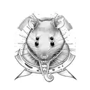 1980s gangster rat  tattoo design idea