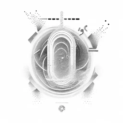 A digital marketing graph formed by musical waves tattoo design idea