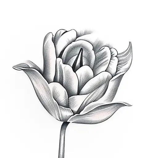 tulip balloon  tattoo design idea