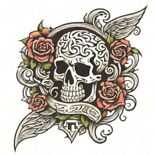 Either Win Aut Mori chicano font tattoo design idea