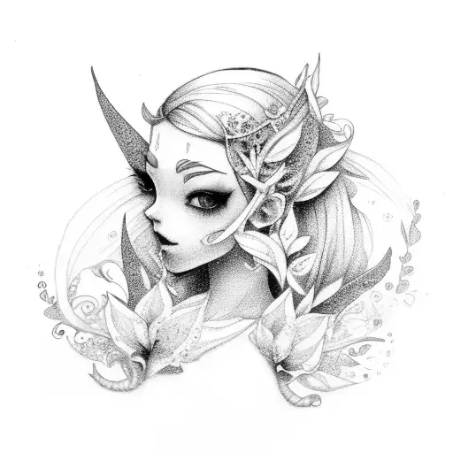 fairy named faye tattoo design idea