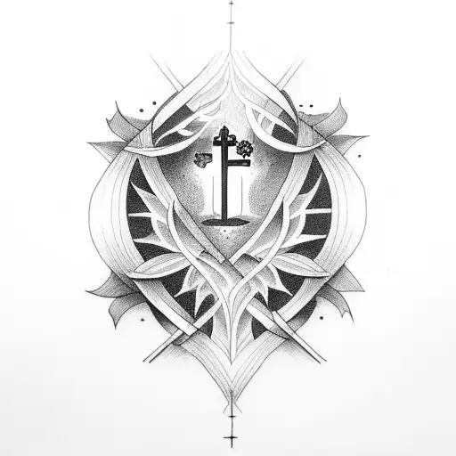 Catholic  tattoo design idea