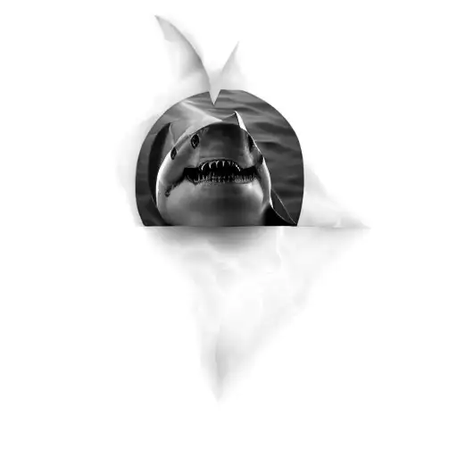 a great white shark tattoo design idea