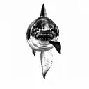 a great white shark tattoo design idea